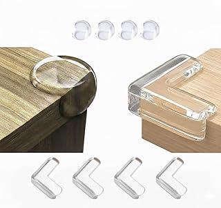 Kit Protetor de Quina para Bebê Silicone Transparente 8 Peças - 2 Modelos Arredondado e Triangular, Segurança Infantil idoso Anti Impacto, Fácil Instalação