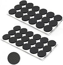 Protetor Feltro Auto Adesivo Protetores de Piso EVA Redondo 2,5cm Móveis Pé Cadeira Mesa(Redondo Pretos 36 PCS)