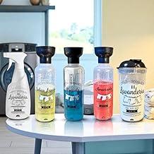 Kit Lavanderia Porta Sabão Amaciante Alvejante Borrifador 5p