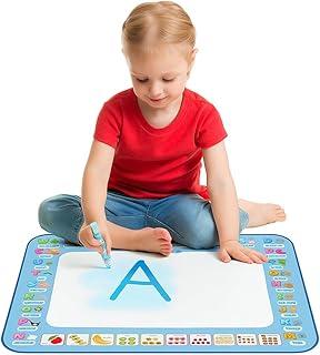 Tapete Mágico Infantil para Desenho com Água, 80x60cm, Inclui Canetas e Moldes, Educativo e Reutilizável, Sem Químicos, Ideal para Crianças