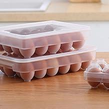 Organizador Guarda Ovo na Geladeira 24 Ovos Com tampa Bandeja Cartela para Empilhar Organização