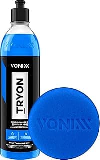 Tryon Vonixx 3 em 1 Condicionador de Plásticos e Borrachas Automotivas Acabamento Acetinado Alta Durabilidade Base d’Água com SiO2 Toque Seco – 500ml + Aplicador De Espuma Vonixx
