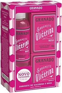 Granado Kit, Glicerina, 2 Sabonetes Barra,90g + Sabonete Líquido Rosa 120ml com 15% de desconto por R$ 28,90 na amazon