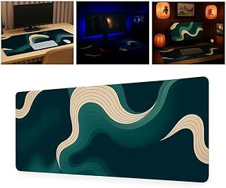 Mouse Pad Gamer Profissional 60x30 Premium Antiderrapante Impermeável Lavável Bordas Costuradas Setup Gamer (Verde)