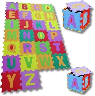 Tapete EVA Infantil ABC 26 Peças Encaixáveis Tatame Educativo Antiderrapante Atóxico Brinquedo Pedagógico para Aprendizado Decoração e Diversão das Crianças