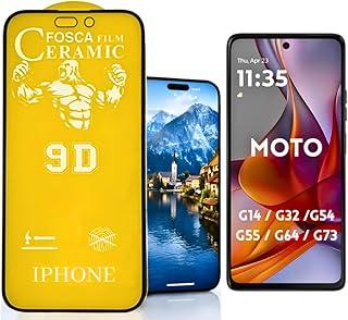 Película Cerâmica Fosca Moto G14 / G32 / G54/ G55 / G64 / G73 ,Proteção Total , Anti-Riscos e Não Deixa Marcar De Dedo Na Tela