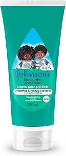 Johnson's Baby Creme Para Pentear Infantil Para Cabelos Crespos Blackinho Poderoso, 200ml
