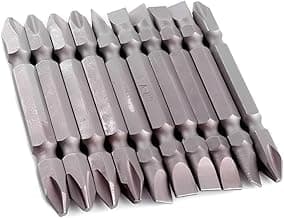 Kit de Pontas Duplas Magnéticas para Parafusadeiras e Suporte Manuais, Philips e Fenda