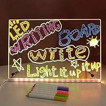 Quadro de Desenho Luminária LED para Escrita com 7 Canetas – Lousa de Mesa para Anotações
