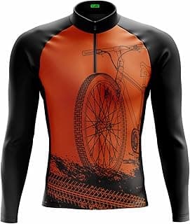 Camisa de Ciclismo Masculina Manga Longa Proteção Solar