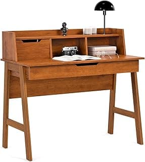 Escrivaninha Parma II Escritorio 1 Gaveta Pés Madeira Maciça (Freijo) com 14.5% de desconto por R$ 410,39 na amazon