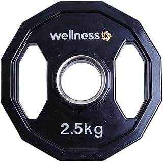 Anilha Olímpica Poliuretano com 12 Faces de 2,50kg Wellness - WK017