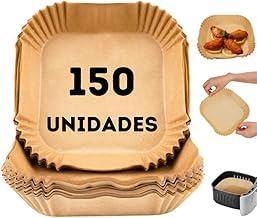 Forma Descartável para AirFryer Quadrada 20x20 Antiaderente Forro Protetor para Fritadeira sem Óleo Proteção contra Gordura Forminha para Air Fryer (150 Unidades)