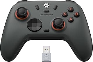 GameSir Nova 2 Lite Controle Sem Fio para PC com Hall Effect nos Analógicos e Gatilhos, 1000Hz 2.4G/Wired, Botões Programáveis – Compatível com PC, Switch, Steam, Android - Cinza Grafite