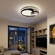 Luminária De LED de Sobrepor Redonda Bivolt 31W 3 Em 1 Com Luz Central Dupla (Preto)