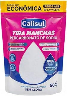 Percarbonato de Sódio 100% Puro Tira Manchas de Roupas Brancas e Coloridas Alvejante Sem Cloro Limpeza Profunda Remove Gordura Air Fryer (500g)