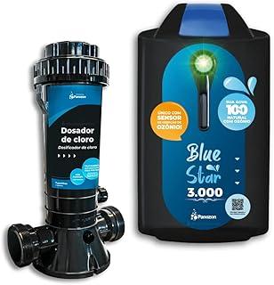 KIT Gerador de Ozônio Blue Star 3000 e Dosador de Cloro Piscina até 100.000 Litros