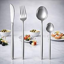 Kit Faqueiro Inox Prata 24 Peças – Palitos Decorativos Elegantes para Petiscos, Finger Food e Aperitivos – Aço Inoxidável Durável e Reutilizável – Three Brothers (Prata)