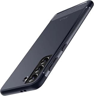 JETech Capa Fina Fit para Samsung Galaxy S21 6,2 Polegadas, Case Capinha Fina para Celular com Absorção de Choque e Design de Fibra de Carbono (Azul)