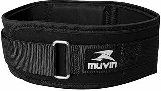 Cinturão de Musculação Muvin – Tamanho Ajustável – Fechamento de Contato – Cinto Levantamento de Peso – Treino – Powerlifting – Estabilização – Correção Postura e Coluna - Apoio Lombar – Conforto