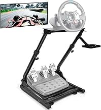 Suporte Cockpit Para Volante, Simulador de Carro, Cockpit Simulador, Suporte de Volante de Corrida, Suporte para Volantes Preto, Suporte Ajustável para Volante de Corrida