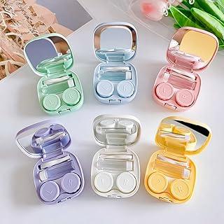Mini Estojo Porta Lente de Contato com Espelho, Pinça e Ventosa – Kit Completo Portátil para Viagem – Case Compacto para Armazenamento Seguro e Higiênico