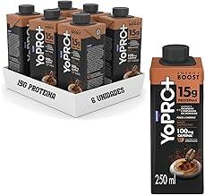 YoPRO Energy Boost Cappuccino UHT – Kit com 6 Unidades – 250g cada – 15g de Proteína por Unidade