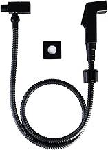 TKLA Ducha Higiênica Quadrada 1/4 De Volta Completa Acabamento Preto Fosco Duchinha Chuveirinho Metal Inox