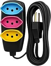 Extensão Elétrica 5 Metros com 3 Tomadas 10A Bivolt 127V/220V Padrão NBR 5 Metros