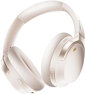 Basike Fone de Ouvido Bluetooth com Cancelamento de Ruído ANC, Áudio Hi-Fi, Bateria de Longa Duração 60h, Conforto Premium, Design Dobrável e Modo Transparente (Branco)