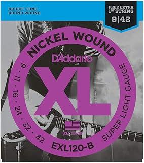 Encordoamento Para Guitarra .009-.042 Com Corda Extra PL009 D'Addario XL Nickel Wound EXL120-B