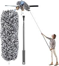 Espanador Pó Extensível 2,80 Metros Microfibra Cabo Inox Ajustável Haste Flexível Retrátil Limpeza de Áreas Altas e Locais Difíceis Limpador de Tetos Armários Ventiladores Persianas