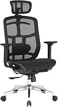 Cadeira Escritório Ergonomica DT3 Diana + em Mesh Vidartex, Apoio cabeça 3D, Braços 3D+, Assento deslizante, apoio lombar manual 2D, suporta até 150 e altura máx.1,85m (Black)