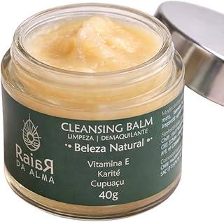 Cleansing Balm Demaquilante Natural Vegano – Remove Maquiagem resistente, Limpeza Facial Profunda Sem Ressecar, com Vitamina E, Karité e Cupuaçu - Purifica, Nutre, Revitaliza - Raiar da Alma