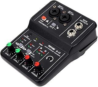 Cartão de som profissional Mixer de áudio Monitorando a gravação ao vivo da guitarra elétrica para canto de estúdio,Misturador De áudio (Color : TEYUN Q-12)