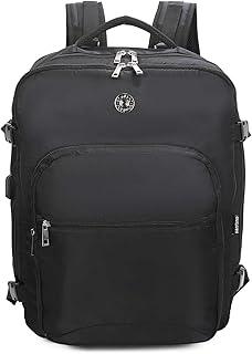 SANTINO Mochila Feminina para Notebook 35L Elegante para Viagem e Trabalho Poliéster Resistente com Porta USB Compartimento para Laptop Alça Carona e Design Moderno [Oslo Pol]