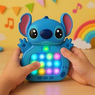 Pop It Eletrônico Anti-Stress: Brinquedo Infantil Interativo Bolhas Relaxantes Fidget Toy Divertidas para Crianças Adultos Arcoiris Memoria Luz Som Stitch
