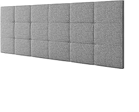 Cabeceira Estofada Suspensa Bia 1.40 Cama Box Casal Decoração Quarto Casal Móveis (Cinza Linho)