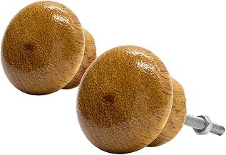 kit 2 Puxadores De Madeira Ponto Gaveta Porta De Armário SM (Cerejeira)