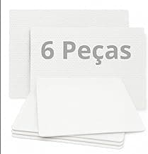 Kit 6 Tapete Protetor EVA para Prateleira e Gaveta 45×30 cm – Branco, Antiderrapante, Impermeável, Lavável e Ajustável para Geladeira, Armários e Organização (6)