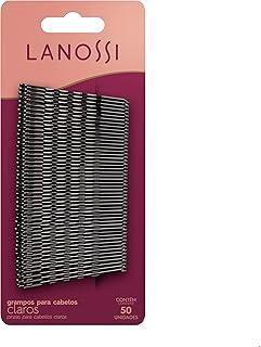 Grampos de Aço para Cabelos - Cartela Com 50 Unidades, Cor Preto, Lanossi Beauty & Care.