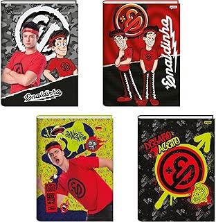 Kit de Cadernos, Jandaia, Brochura, 1/4, Capa Dura, Enaldinho, 80 folhas, Pacote com 5