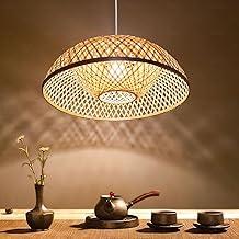 Luminária de Teto Lustre Pendente Bambu Fundamentum Tulum Rústico 45cm