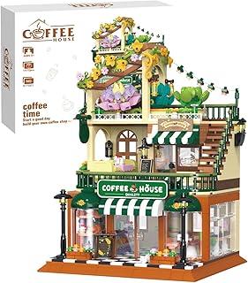 Blocos de Construção Conjunto de Cafeteria - 1470 Peças de Micropartículas de 3,6 mm, Ideal para Crianças a partir de 6 Anos