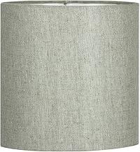 Cúpula Cilindrica de Abajur Tecido Cinza Escuro 15x16cm