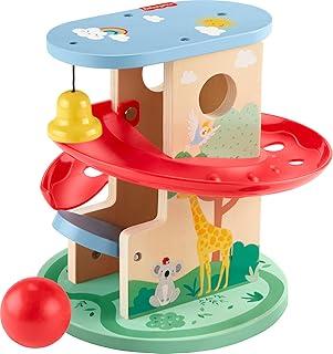 Fisher-Price Brinquedo para Bebês Bolas Rolantes de Madeira para crianças a partir de 9 meses