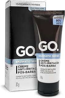 Pós-barba anti-irritação, com enzimas naturais cicatrizantes, peles ultra sensíveis, anti foliculite, pelos encravados, vermelhidão, eficácia comprovada, vegano, Go Man