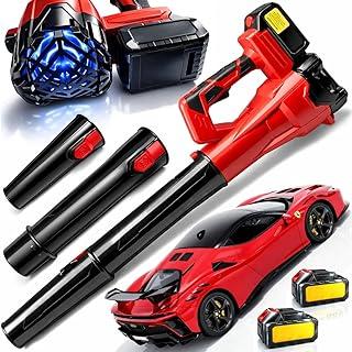 Soprador de Folhas a Bateria 21 V – Potência Turbo 450 km/h, Sem Fio, Portátil e Leve para Jardim, Quintal, Casa e Carro