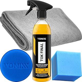 Cera Líquida Carnaúba Finalizadora Proteção Automotiva Tok Final Vonixx + Pano Microfibra Aplicador de Espuma
