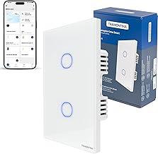 Tramontina Interruptor Inteligente Touch Smart Wi-Fi Branco com 2 Teclas Compatível com Alexa - Onne